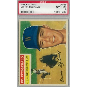 1956 Topps Baseball #198 Ed Fitzgerald PSA 8 (NM-MT) *1787 (Reed Buy)