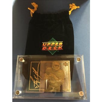 1993 Upper Deck 24KT Gold Troy Aikman Etched Metal Card