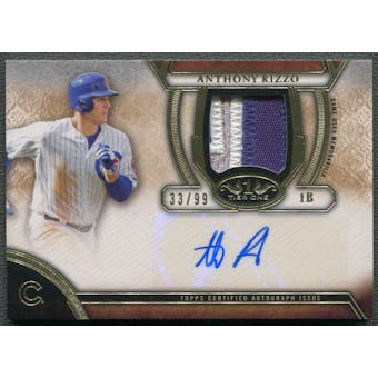 2015 Topps Tier One #TOARAR Anthony Rizzo Patch Auto #33/99
