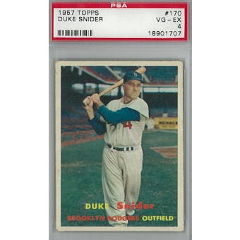 1957 Topps Baseball #170 Duke Snider PSA 4 (VG-EX) *1707 (Reed Buy)