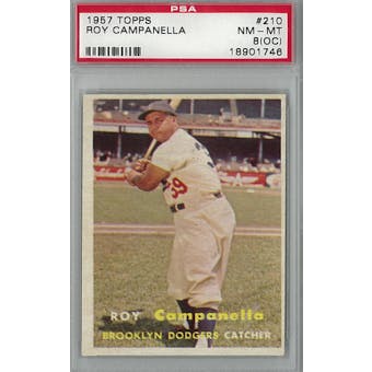 1957 Topps Baseball #210 Roy Campanella PSA 8OC (NM-MT) *1746 (Reed Buy)