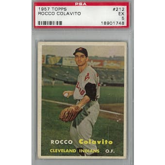 1957 Topps Baseball #212 Rocky Colavito PSA 5 (EX) *1748 (Reed Buy)