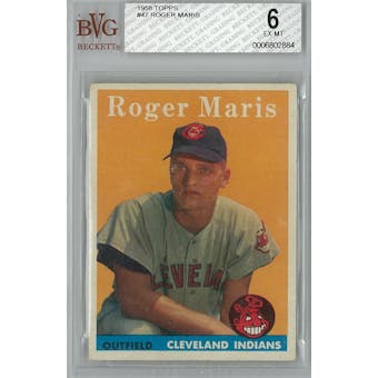 1958 Topps Baseball #47 Roger Maris RC BVG 6 (EX-MT) *2884 (Reed Buy)