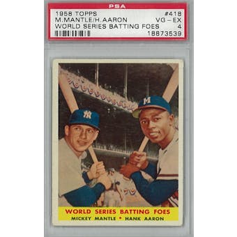 1958 Topps Baseball #418 WS Batting Heroes PSA 4 (VG-EX) *3539 (Reed Buy)