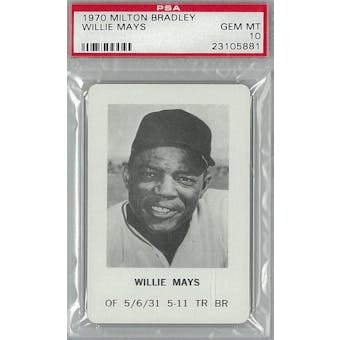 1970 Milton Bradley Baseball Willie Mays PSA 10 (Gem Mint) *5881 (Reed Buy)
