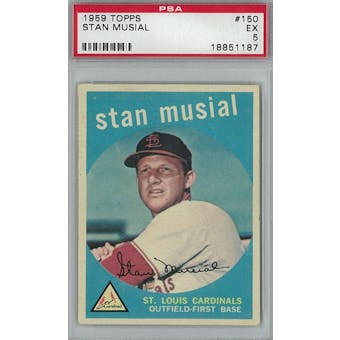 1959 Topps Baseball #150 Stan Musial PSA 5 (EX) *1187 (Reed Buy)