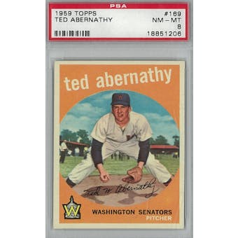 1959 Topps Baseball #169 Ted Abernathy PSA 8 (NM-MT) *1206 (Reed Buy)