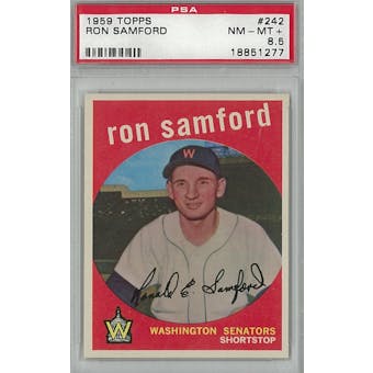 1959 Topps Baseball #242 Ron Samford PSA 8.5 (NM-MT+) *1277 (Reed Buy)