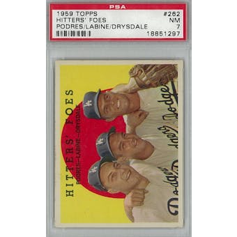 1959 Topps Baseball #262 Hitters' Foes PSA 7 (NM) *1297 (Reed Buy)