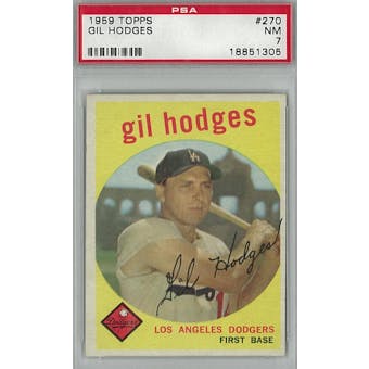 1959 Topps Baseball #270 Gil Hodges PSA 7 (NM) *1305 (Reed Buy)