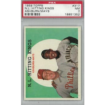 1959 Topps Baseball #317 NL Hitting Kings PSA 7 (NM) *1352 (Reed Buy)