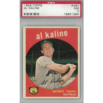 1959 Topps Baseball #360 Al Kaline PSA 7 (NM) *1394 (Reed Buy)