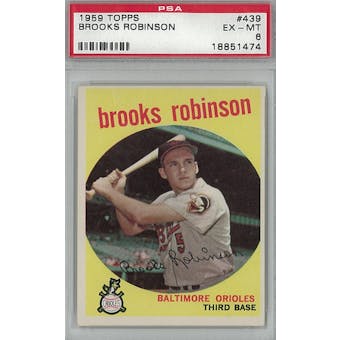 1959 Topps Baseball #439 Brooks Robinson PSA 6 (EX-MT) *1474 (Reed Buy)