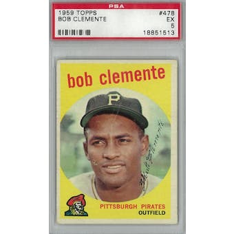 1959 Topps Baseball  #478 Roberto Clemente PSA 5 (EX) *1513 (Reed Buy)