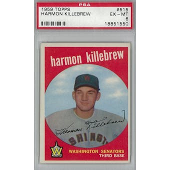 1959 Topps Baseball #515 Harmon Killebrew PSA 6 (EX-MT) *1550 (Reed Buy)