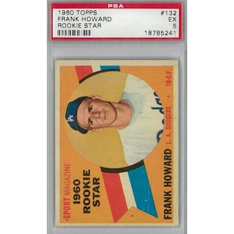 1960 Topps Baseball #132 Frank Howard RC PSA 5 (EX) *5241 (Reed Buy)