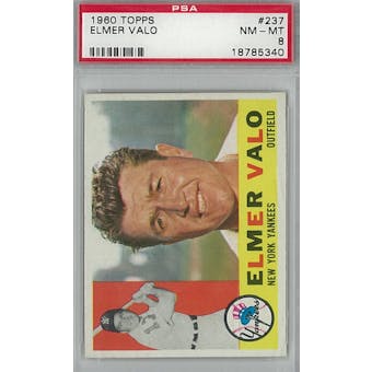 1960 Topps Baseball  #237 Elmer Valo PSA 8 (NM-MT) *5340 (Reed Buy)