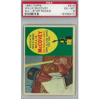 1960 Topps Baseball  #316 Willie McCovey RC PSA 6 (EX-MT) *5410 (Reed Buy)