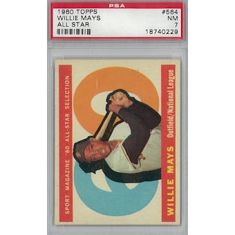1960 Topps Baseball #564 Willie Mays AS PSA 7 (NM) *0229 (Reed Buy)