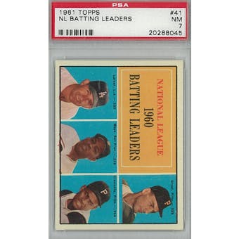 1961 Topps Baseball #41 NL Batting Leaders PSA 7 (NM) *8045 (Reed Buy)