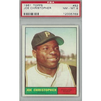 1961 Topps Baseball #82 Joe Christopher PSA 8 (NM-MT) *5769 (Reed Buy)