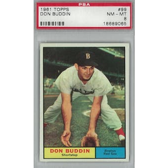 1961 Topps Baseball #99 Don Buddin PSA 8 (NM-MT) *9065 (Reed Buy)