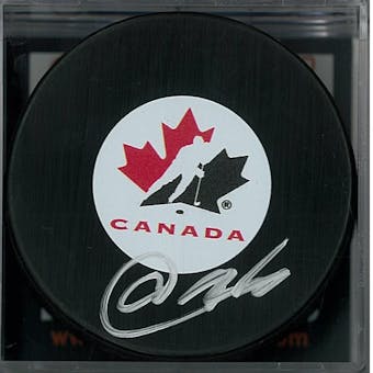 Akil Thomas Autographed Team Canada Hockey Puck (DACW COA)