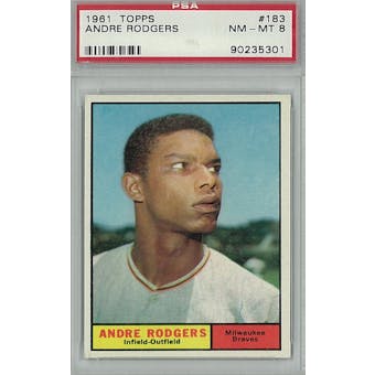 1961 Topps Baseball #183 Andre Roberts PSA 8 (NM-MT) *5301 (Reed Buy)