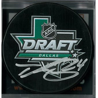 Ty Smith Autographed 2018 NHL Draft Hockey Puck (DACW COA)