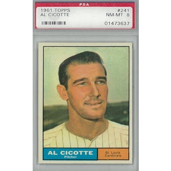 1961 Topps Baseball #241 Al Cicotte PSA 8 (NM-MT) *3637 (Reed Buy)