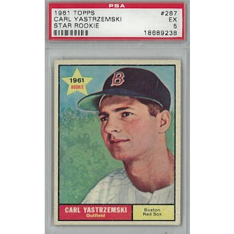 1961 Topps Baseball #287 Carl Yastrzemski PSA 5 (EX) *9238 (Reed Buy)