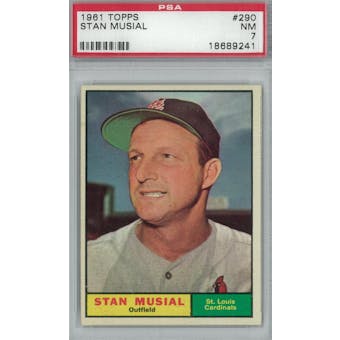 1961 Topps Baseball #290 Stan Musial PSA 7 (NM) *9241 (Reed Buy)