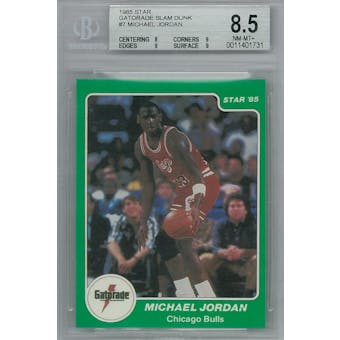 1985 Star Gatorade Slam Dunk Basketball #7 Michael Jordan BGS 8.5 (NM-MT+) *1731 (Reed Buy)