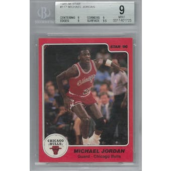 1985/86 Star Basketball #117 Michael Jordan BGS 9 (Mint) *1725 (Reed Buy)