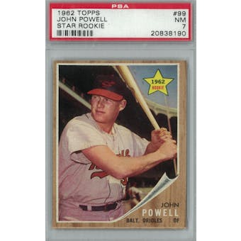1962 Topps Baseball #99 Boog Powell PSA 7 (NM) *8190 (Reed Buy)
