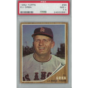 1962 Topps Baseball #96 Eli Grba PSA 7.5 (NM+) *0881 (Reed Buy)