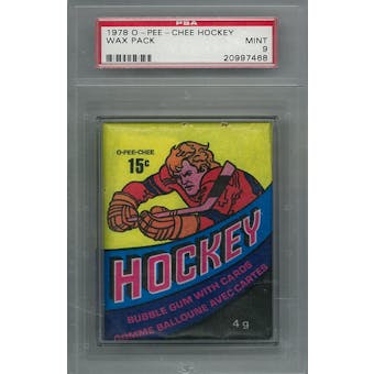 1978/79 O-Pee-Chee Hockey Wax Pack PSA 9 (Mint) *7468 (Reed Buy)