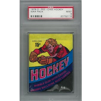 1978/79 O-Pee-Chee Hockey Wax Pack PSA 9 (Mint) *2116 (Reed Buy)