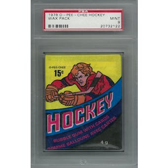 1978/79 O-Pee-Chee Hockey Wax Pack PSA 9 (Mint) *2122 (Reed Buy)
