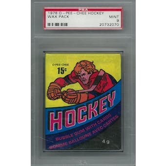 1978/79 O-Pee-Chee Hockey Wax Pack PSA 9 (Mint) *2070 (Reed Buy)