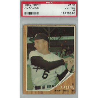 1962 Topps Baseball #150 Al Kaline PSA 4 (VG-EX) *5820 (Reed Buy)