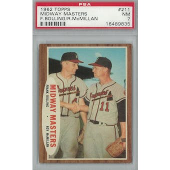 1962 Topps Baseball #211 Midway Masters PSA 7 (NM) *9835 (Reed Buy)