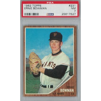 1962 Topps Baseball #231 Ernie Bowman PSA 7 (NM) *7527 (Reed Buy)