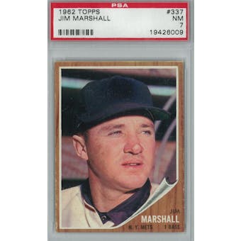1962 Topps Baseball #337 Jim Marshall PSA 7 (NM) *6009 (Reed Buy)
