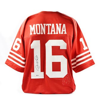 Joe Montana Autographed SF 49ers Custom Football Jersey (Beckett COA)