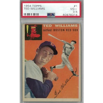1954 Topps Baseball #1 Ted Williams PSA 3.5 (VG+) *8314 (Reed Buy)