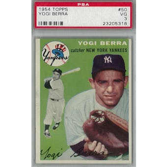 1954 Topps Baseball #50 Yogi Berra PSA 3 (VG) *5318 (Reed Buy)
