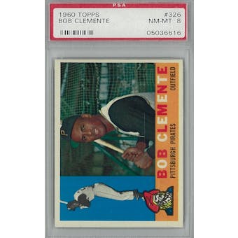 1960 Topps Baseball #326 Roberto Clemente PSA 8 (NM-MT) *6616 (Reed Buy)