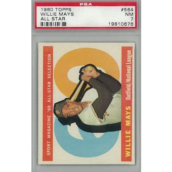 1960 Topps Baseball #564 Willie Mays AS PSA 7 (NM) *0676 (Reed Buy)