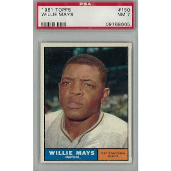 1961 Topps Baseball #150 Willie Mays PSA 7 (NM) *8665 (Reed Buy)